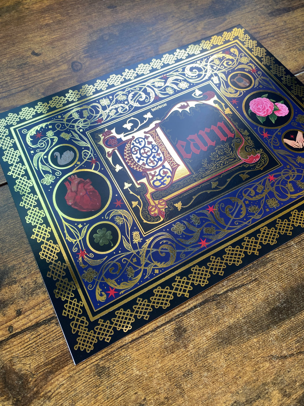 "Yearn" Gold Foil Print