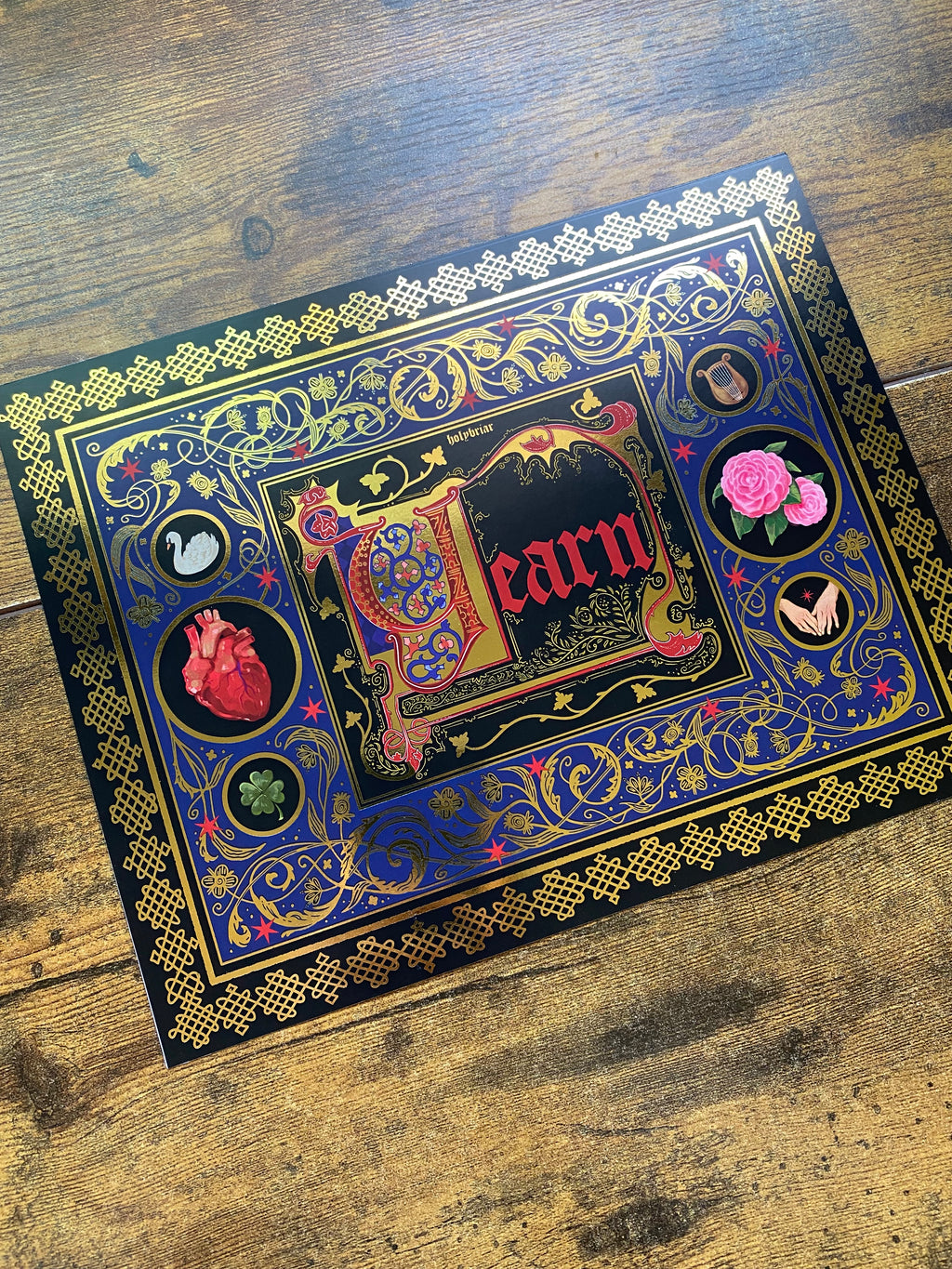 "Yearn" Gold Foil Print