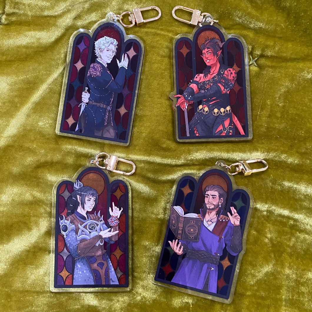 Baldur's Gate 3 Stained Glass Charms