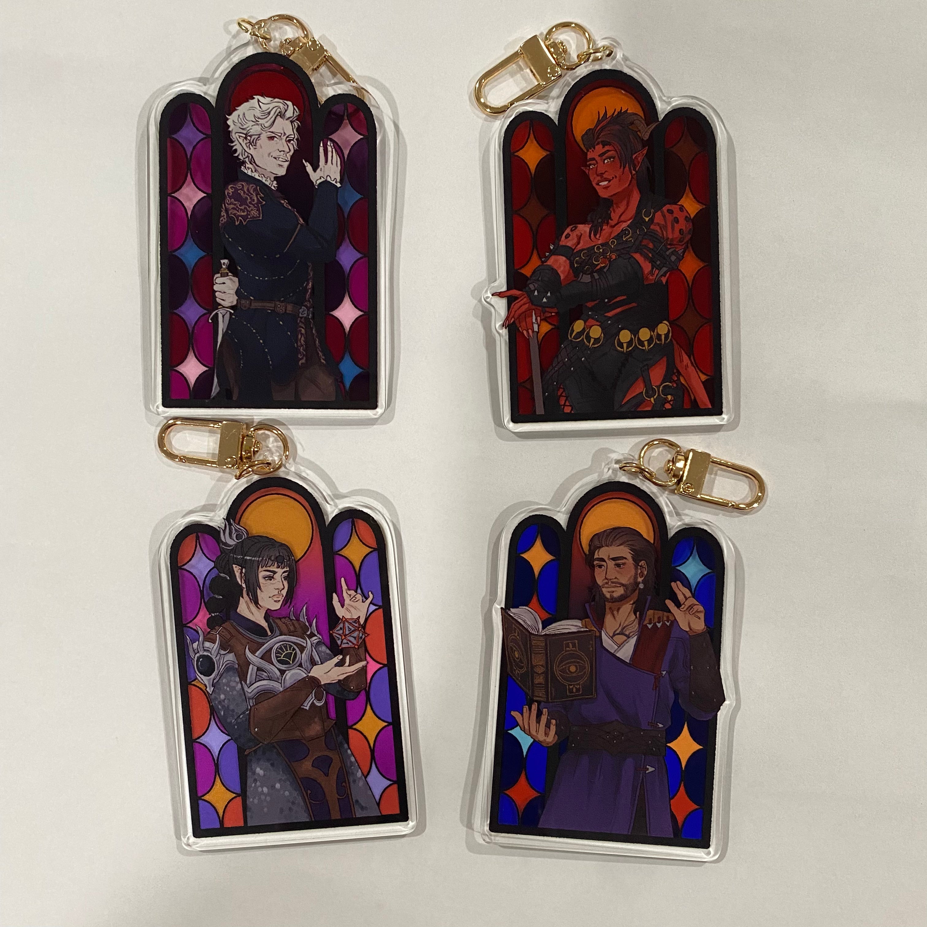 Baldur's Gate 3 Stained Glass Charms