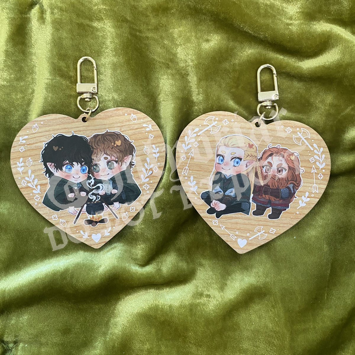 Wooden LOTR 3.75" Charms