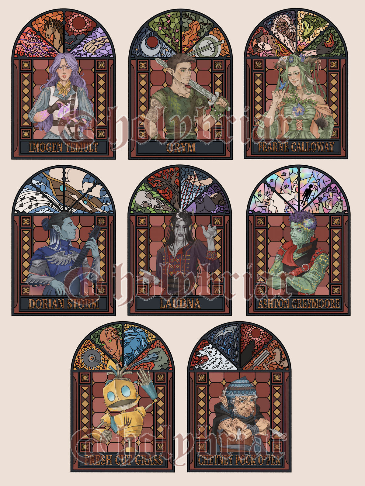 Bells Hells Stained Glass Charms