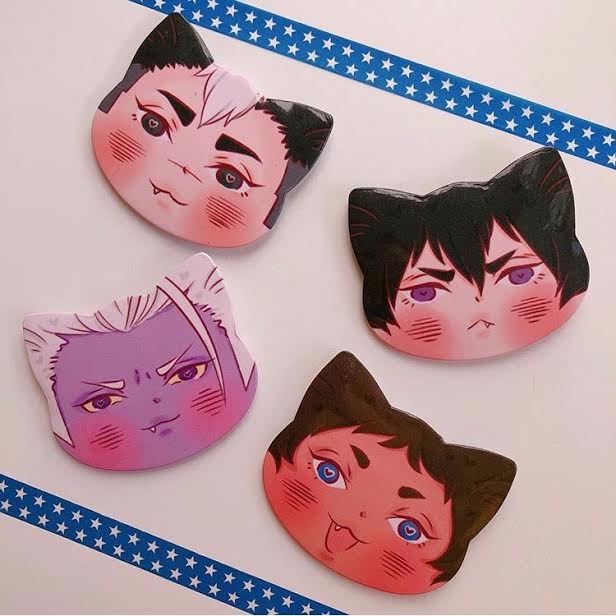 Voltron Cat Shaped Buttons