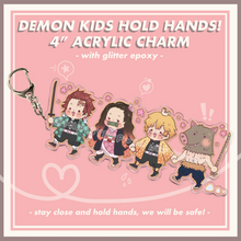 Load image into Gallery viewer, Demon Kids Hold Hands! 4&quot; Charm
