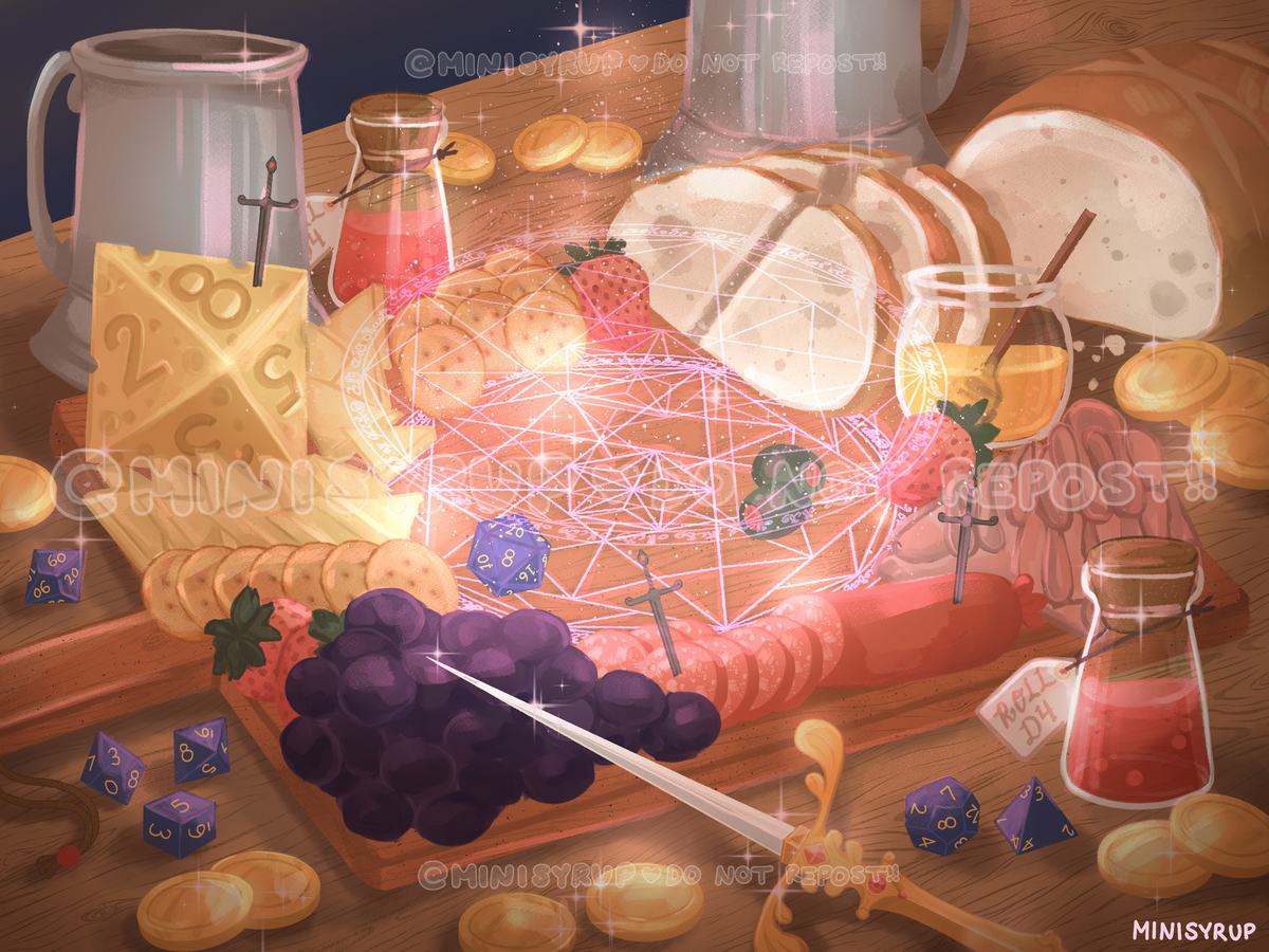 D&D Charcuterie Board Print